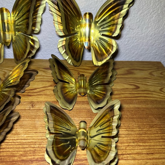 Vintage Brass Butterflies Wall Hangings - Picture 4 of 11